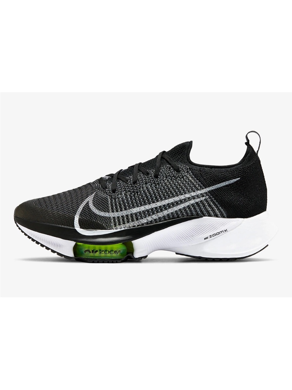 Nike Air Zoom Tempo NEXT% Flyknit Black Grey White Volt CI9923-001